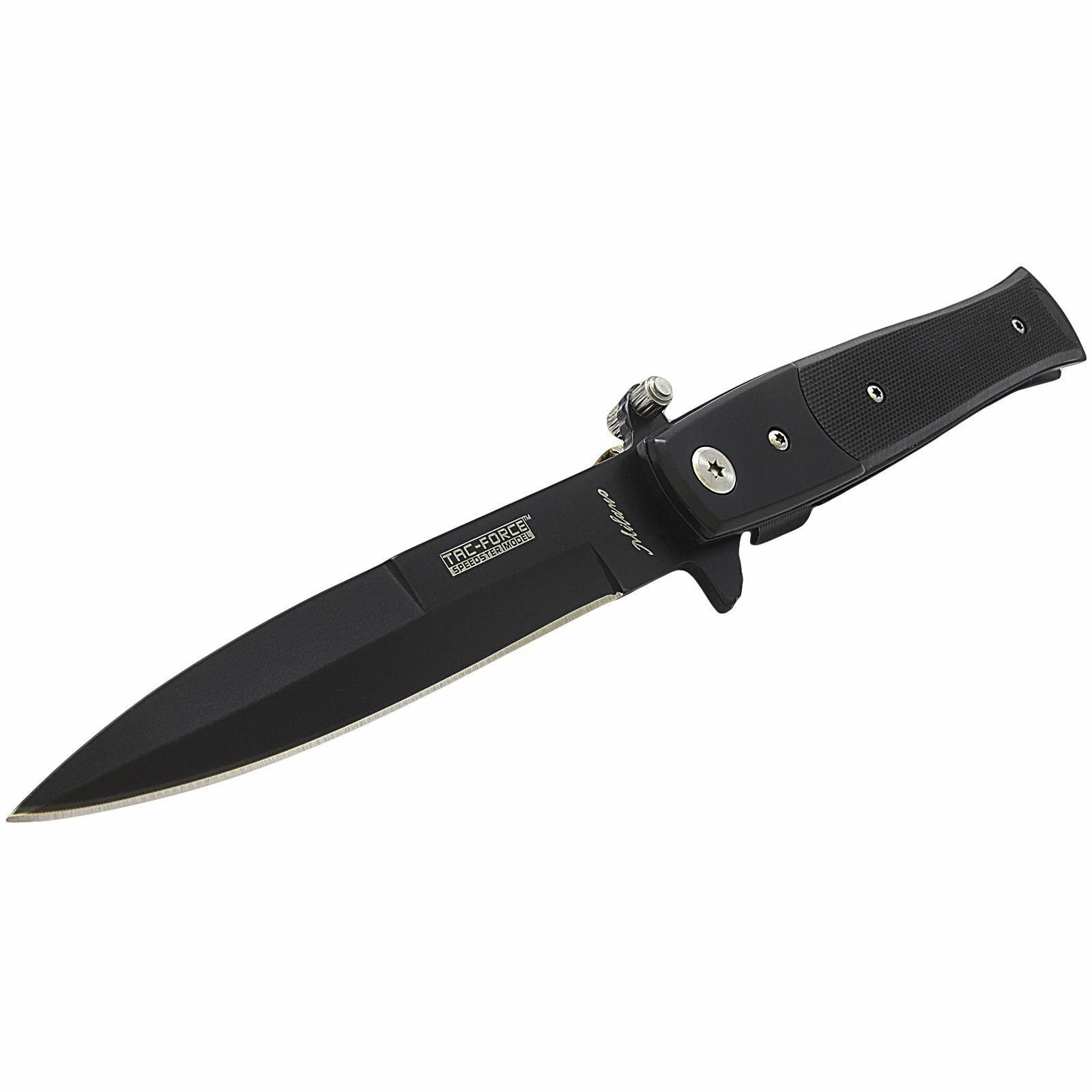 8.5" Tac Force Black Stiletto G10 Self Defense Pocket Knife TF-428G10 - Image 7