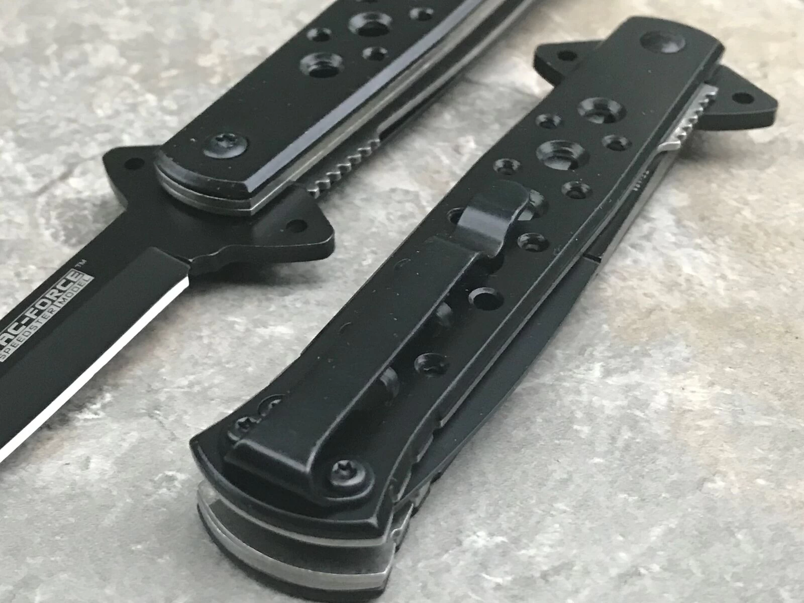 7" Tac Force Speedster Model Stiletto Black Spectrum Knife TF-698BK - Image 9