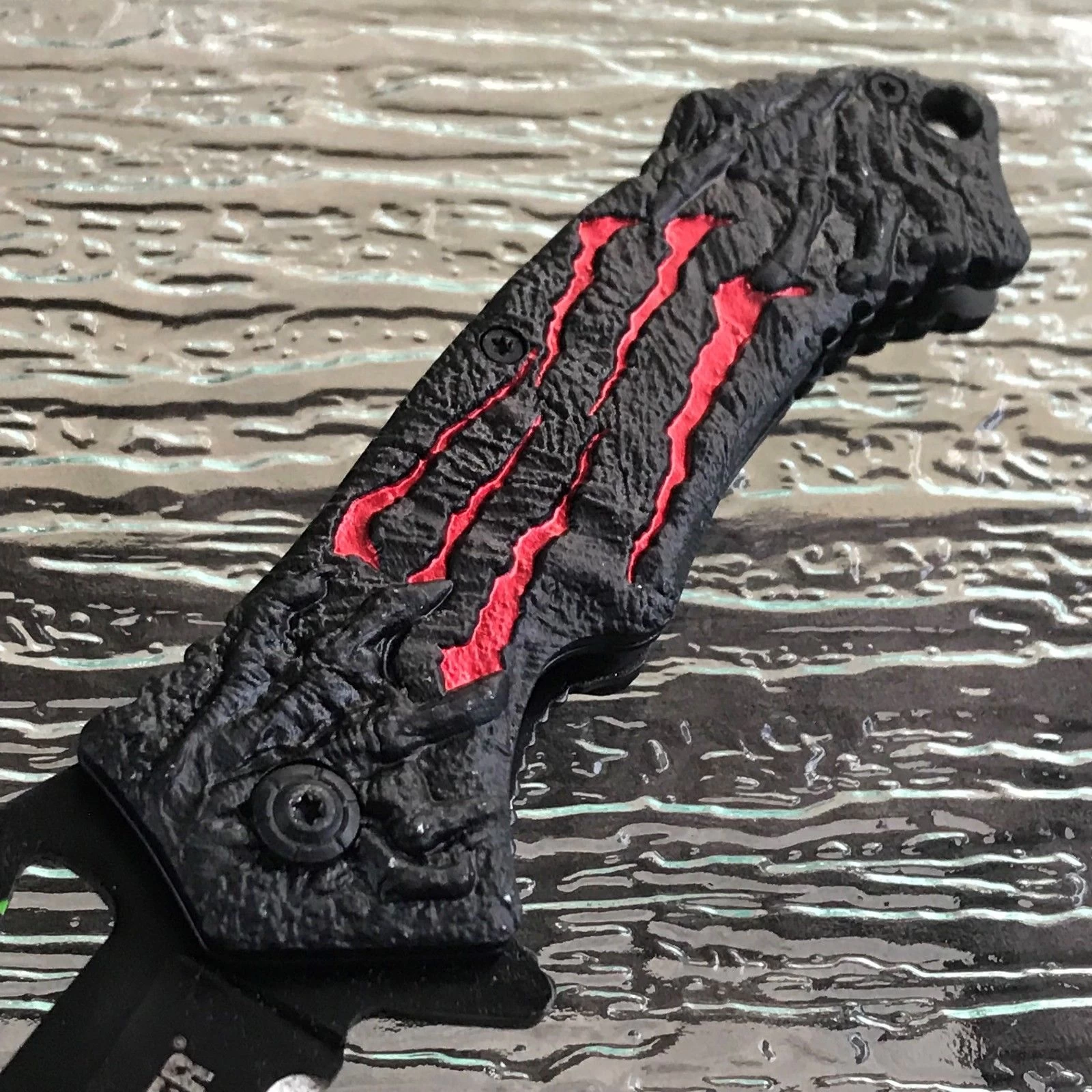 Z-Hunter Spring Assisted Zombie Red Monster Claw Fantasy Pocket Knife - Image 3