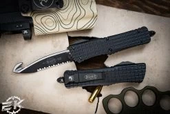 Microtech Combat Troodon Rescue OTF Tool Aluminum Frag 3.8" Serrated 601-3THS