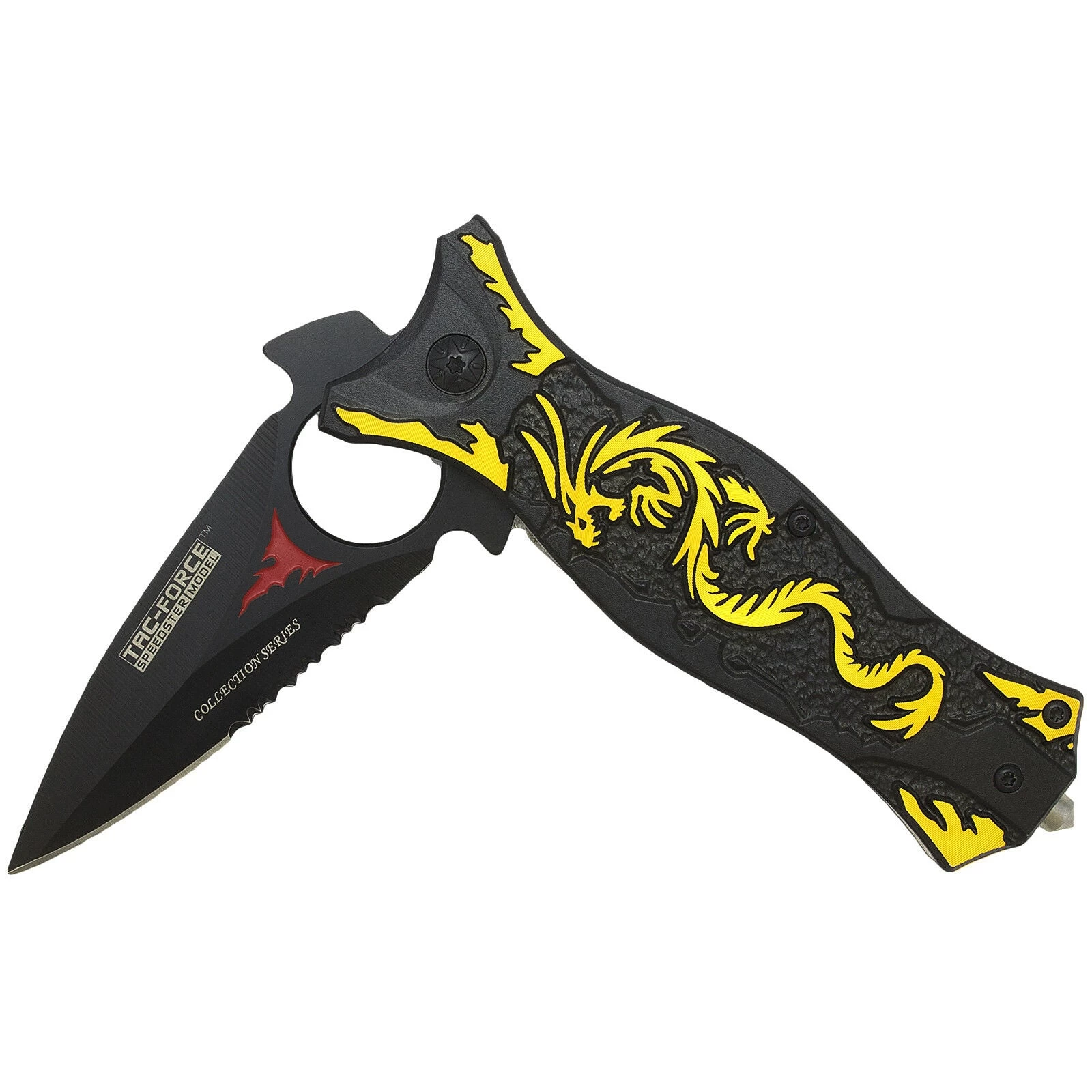 8.0" TAC FORCE GOLD DRAGON FANTASY ASSISTED OPEN TACTICAL FOLDING POCKET KNIFE - Image 9