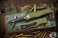 Microtech Hera OTF Automatic Knife OD Green 3" Dagger Black 702-1OD