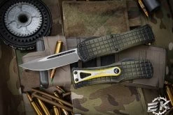 Microtech Hera FRAG Grenade Green OTF Knife 3" Drop Point Stonewash Apocalyptic 703-10APFRGS