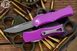 Microtech Hera Violet OTF Automatic Knife 3" Drop Point Apocalyptic Stonewash 703-10APVI