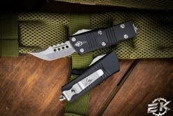 Microtech Troodon Mini Hellhound OTF Automatic Knife 1.9" Stonewash (Cali-Legal) 819-10S