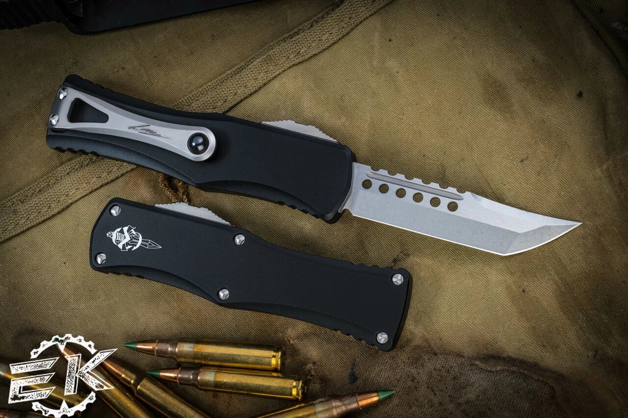 Microtech Hera Hellhound OTF Automatic Knife 3" Stonewash 919-10S - Image 2