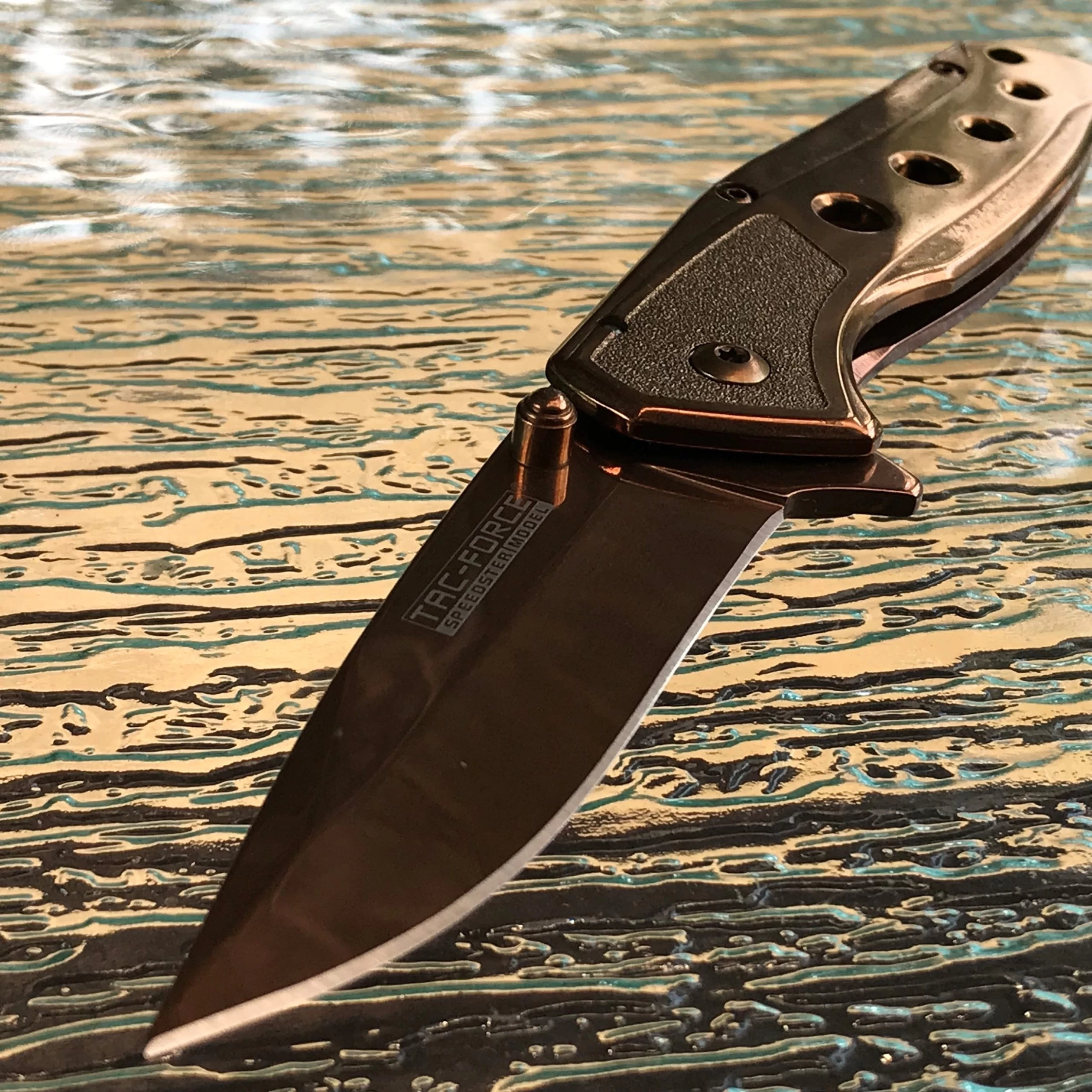 7" Tac Force Rose Gold Folding Pocket Knife (TF-926RG) - Image 5