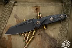 Microtech Socom Alpha Mini Fixed Blade Knife Carbon Fiber 3.75" Warcom DLC 93M-1DLCCFS