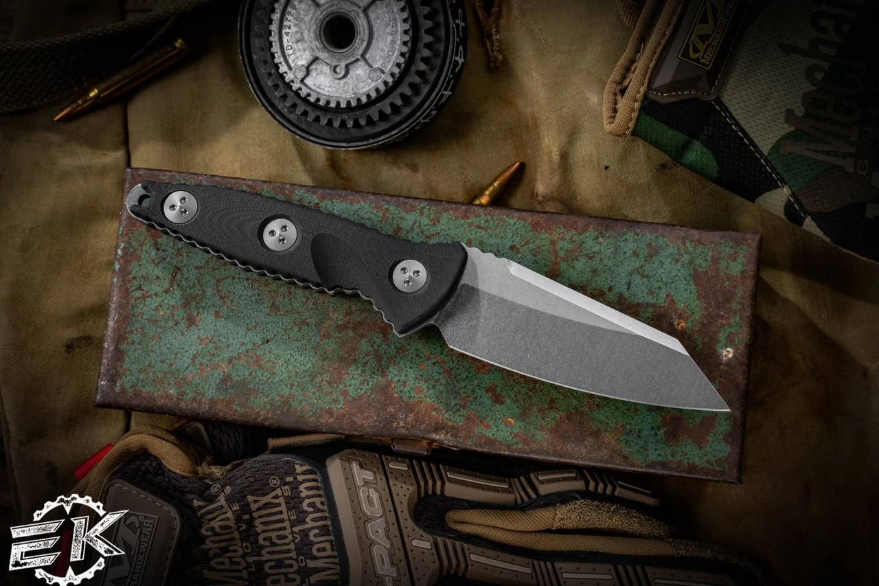 Microtech Socom Alpha Mini G10 Fixed Blade 3.75" Warcom Stonewash 93M-10 - Image 2