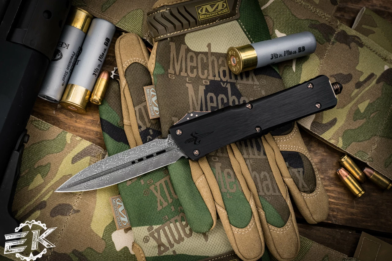 Marfione Custom "Combat Troodon" Copper Accents OTF Knife 3.8" Vines Roses Dagger