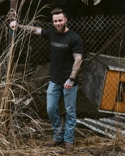 Microtech "Core Logo" Tee Shirt SS Crew Unisex Black/Green