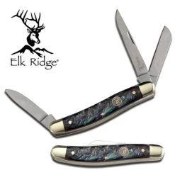 6.25" Elk Ridge Wood Gentleman Hunting Frontier Knife ER-323AB