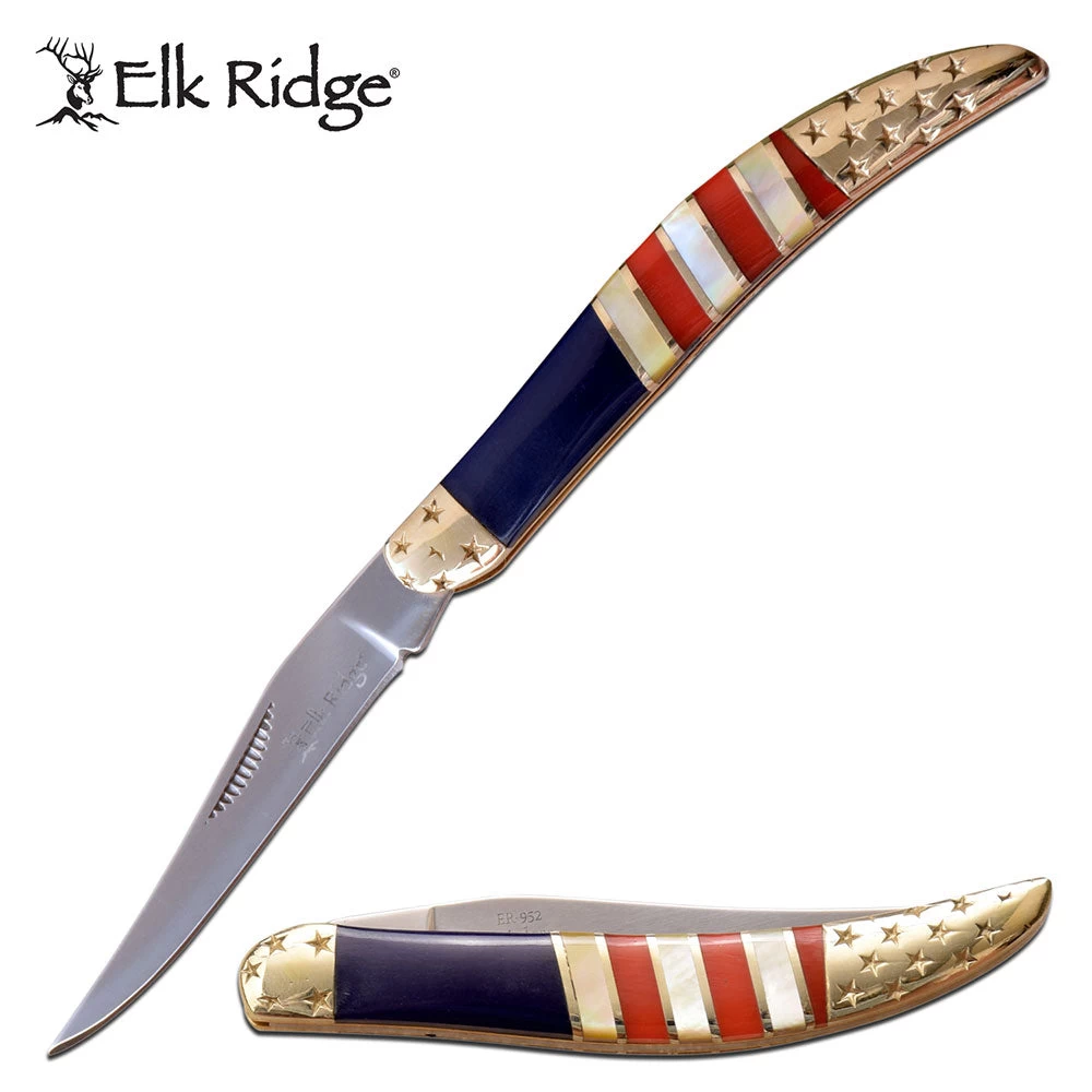 7.5" Elk Ridge Manual Assisted Hunting Pocket Knife ER-952AF