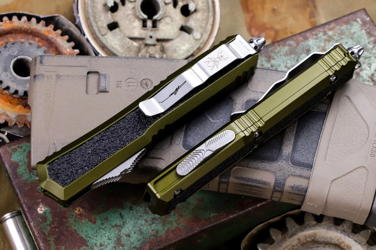Microtech Makora OTF Automatic Knife OD Green (Nickel Boron Internals) 3.25" Stonewash Dagger 206-10ODS - Image 3