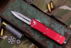 Microtech Troodon Red OTF Knife 3" Dagger Satin 138-11RD