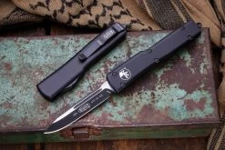 Microtech UTX-70 OTF Automatic Knife 2.4" Drop Point Black 148-1T