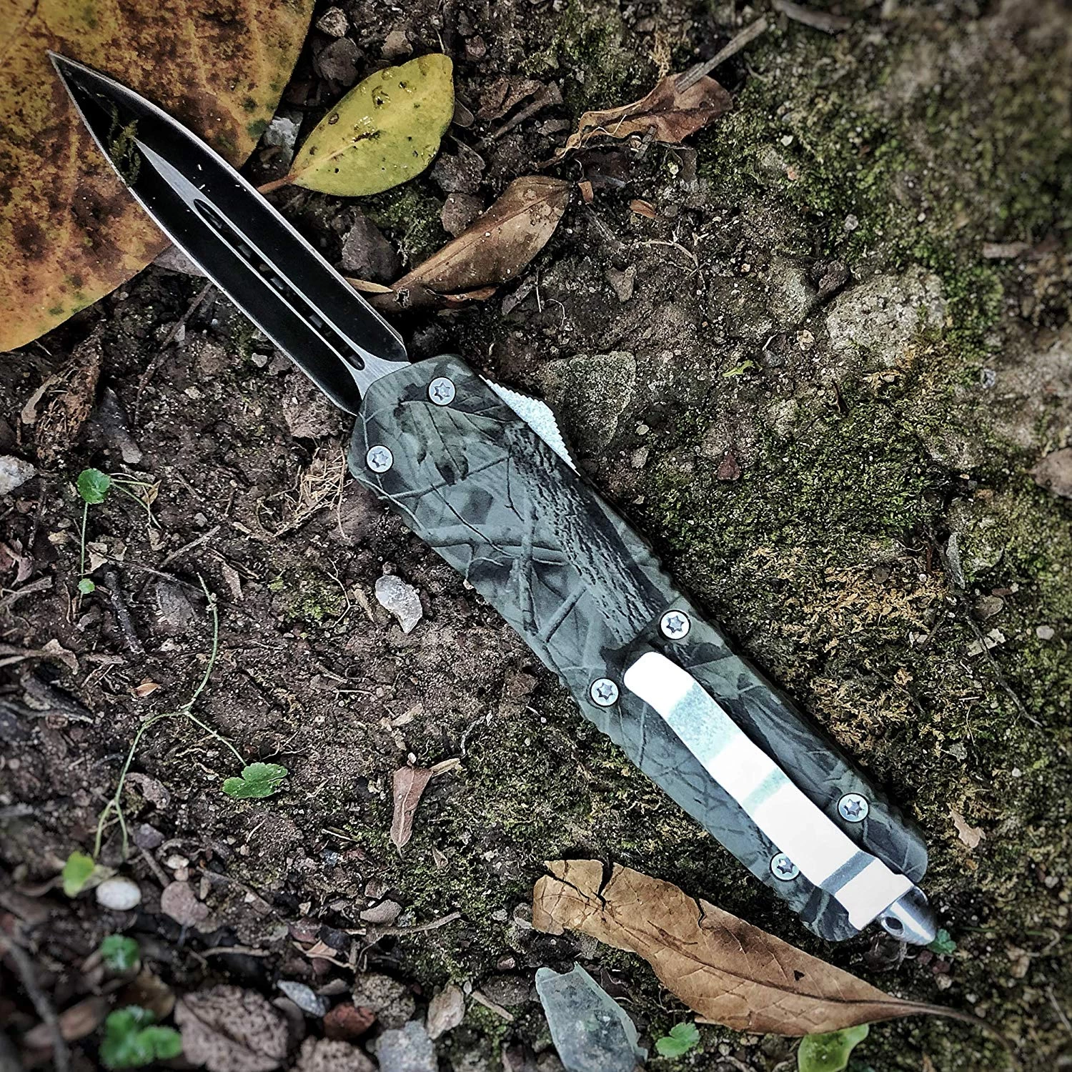 9.0" OTF Knife NK Green Viper High Carbon Assisted EDC - Image 2