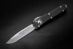 Microtech Knives Ultratech S/E OTF Automatic Knife Satin Blade Black Handle 121-4