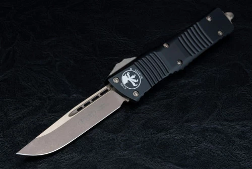 Microtech Knives Combat Troodon S/E OTF Automatic Knife Apocalyptic Bronze Blade W/ Black Handle - 143-13AP