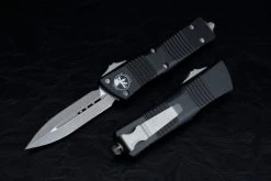 Microtech Knives Combat Troodon D/E OTF Automatic Knife Apocalyptic Blade W/ Black Handle - 142-10AP