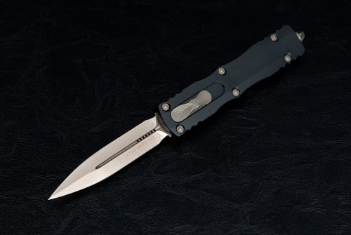 Microtech Knives Dirac Delta D/E OTF Automatic Knife Bronze Blade W/ Black Handle - 227-13