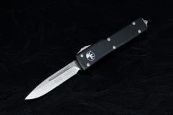 Microtech Knives UTX-70 S/E OTF Automatic Knife Stonewash Blade W/ Black Handle - 148-10