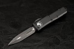 Microtech Knives UTX-85 D/E OTF Automatic Knife Tactical Blackout - 232-1T