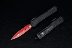 Microtech Knives Ultratech D/E Sith Lord OTF Automatic Knife Red Blade And Black Handle - 122-1SL