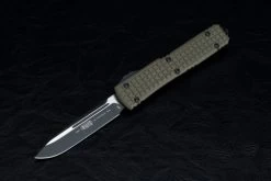 Microtech Knives Ultratech Signature Series S/E OTF Automatic Knife Black Blade And OD Green Frag G-10 Top And Black Aluminum Handle - 121-1FRGTODS