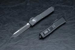 Microtech Knives Blade Show 2022 Special Ultratech S/E OTF Automatic Knife Tactical Blackout - 121-1DLCTBS