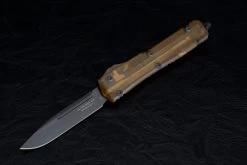 Microtech Knives Ultratech Signature Series S/E OTF Automatic Knife Black DLC Blade W/ Ultem/Aluminum Handle - 121-1DLCTULS