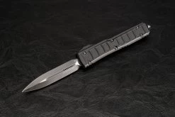Microtech Knives Ultratech II Signature Series D/E OTF Automatic Knife Tactical Blackout - 122II-1TS