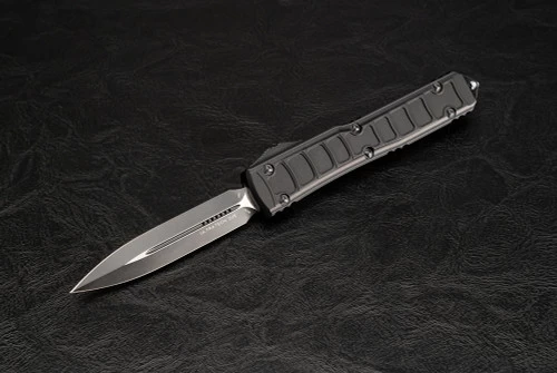 Microtech Knives Ultratech II Signature Series D/E OTF Automatic Knife Tactical Blackout - 122II-1TS