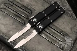 Microtech Knives Cali Legal UTX-70 S/E OTF Automatic Knife Satin Blade W/ Black Handle - 148-4