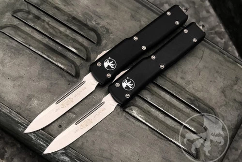 Microtech Knives Cali Legal UTX-70 S/E OTF Automatic Knife Satin Blade W/ Black Handle - 148-4