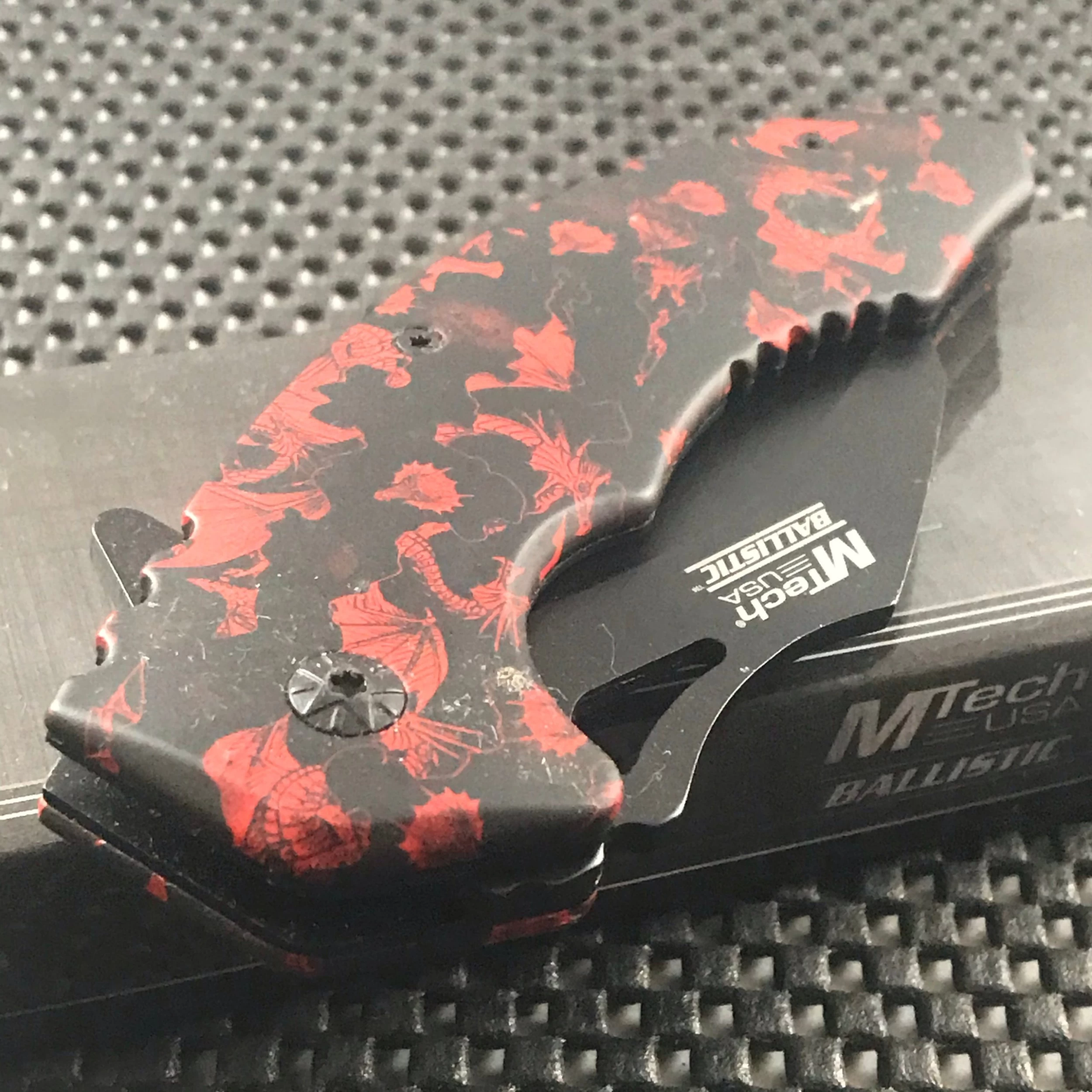 MTech USA Ballistic Tactical Dragon Fantasy Camo Karambit Pocket Knife - Image 4