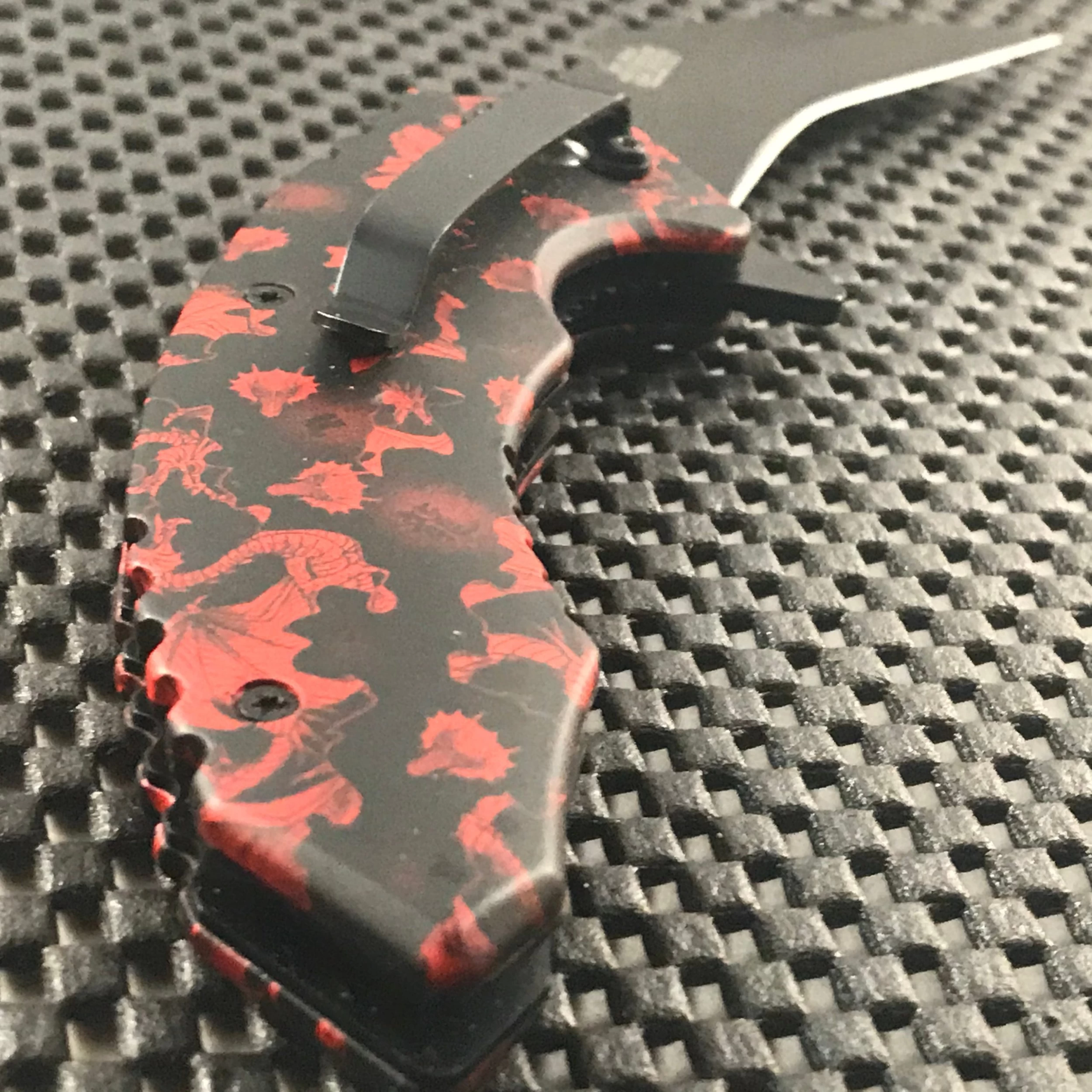 MTech USA Ballistic Tactical Dragon Fantasy Camo Karambit Pocket Knife - Image 7