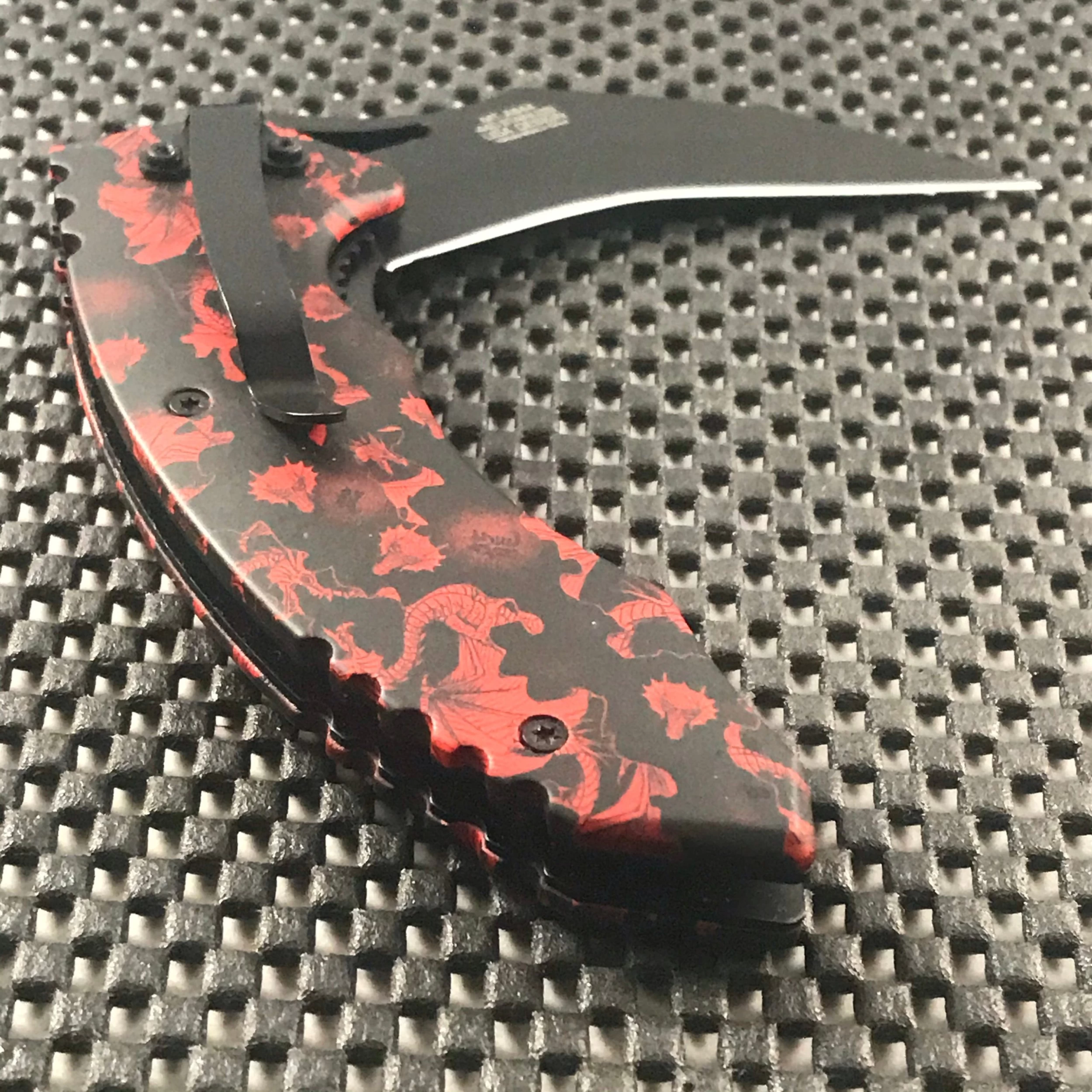 MTech USA Ballistic Tactical Dragon Fantasy Camo Karambit Pocket Knife - Image 3