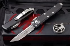 Microtech UTX-85 OTF Automatic Knife 3.1" Tanto Serrated Stonewash 233-12
