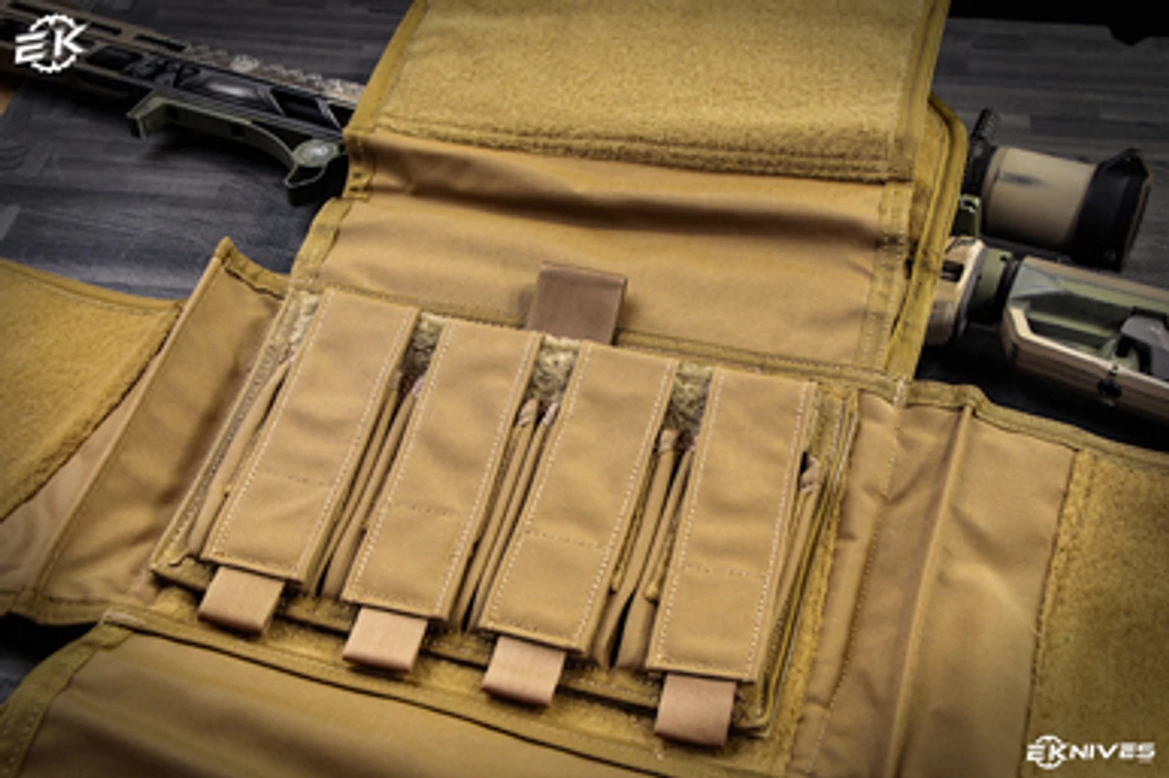 Marfione Custom BADMF Tactical Knives Storage Case Coyote Tan Nylon W/ Carrying Strap - Image 2