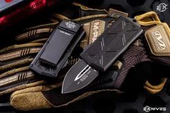 Microtech Exocet Money Clip OTF Black Knife Cali Legal 1.9" Black Dagger 157-1T