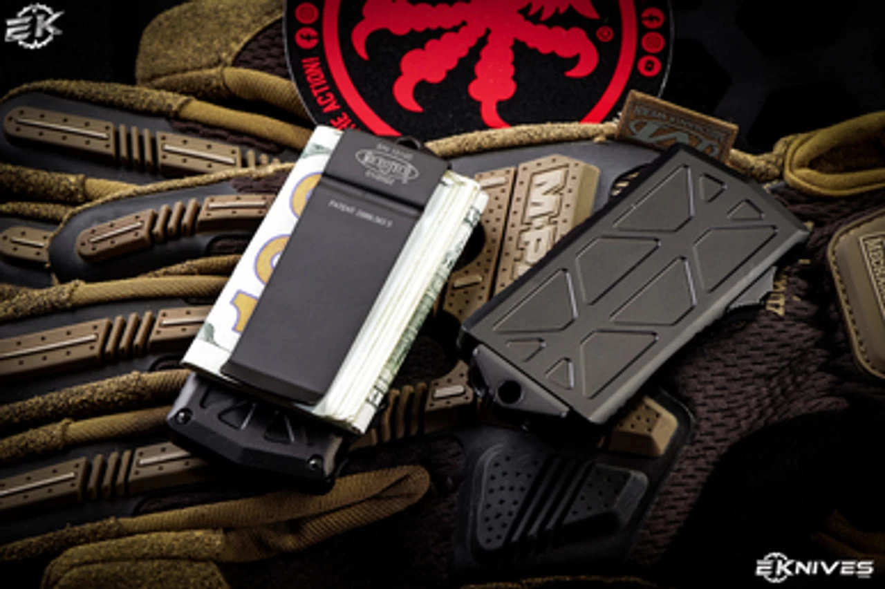 Microtech Exocet Money Clip OTF Black Knife Cali Legal 1.9" Black Dagger 157-1T - Image 2